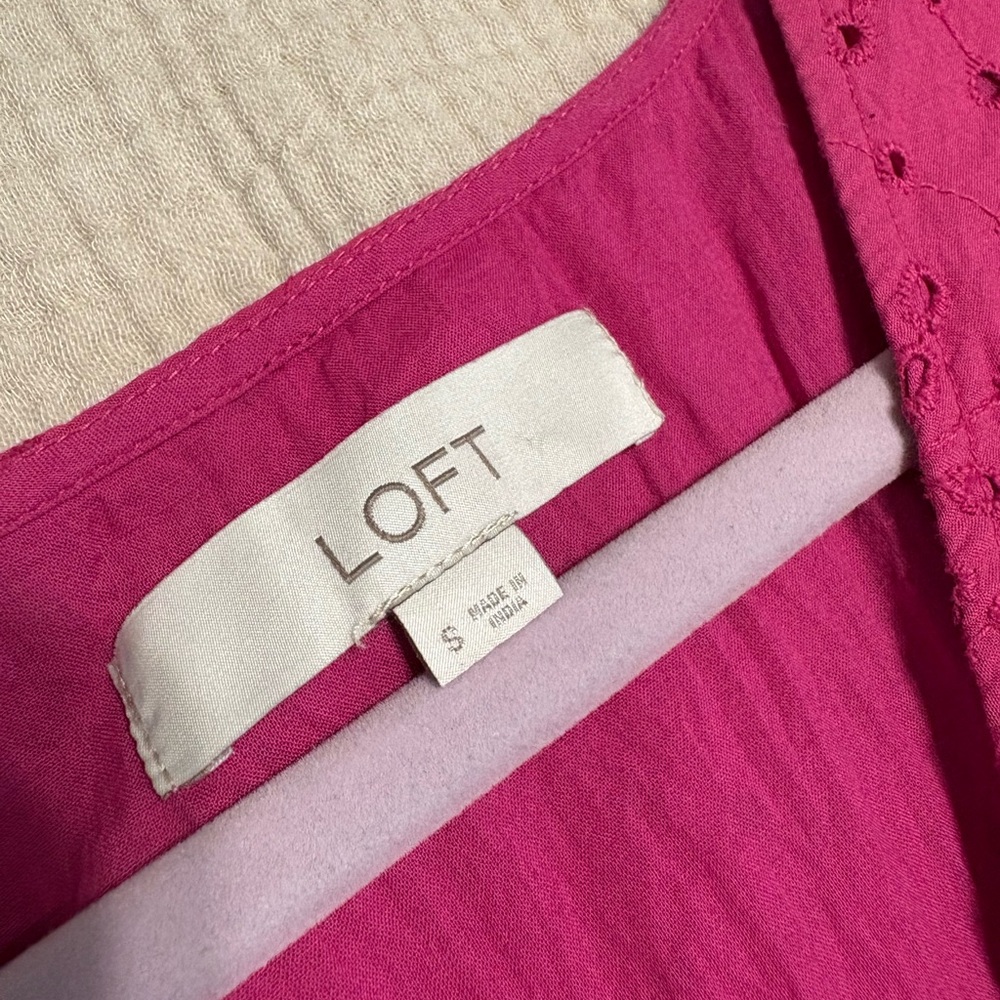 LOFT Pink Ruffle Dress - Picture 5 of 5
